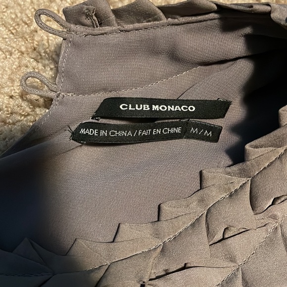 Club Monaco textured collar blouse in a purple/grey - Picture 4 of 5